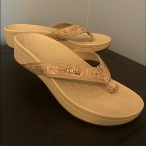 Vionic Platform Leather - High Tide Gold Cork- 8M